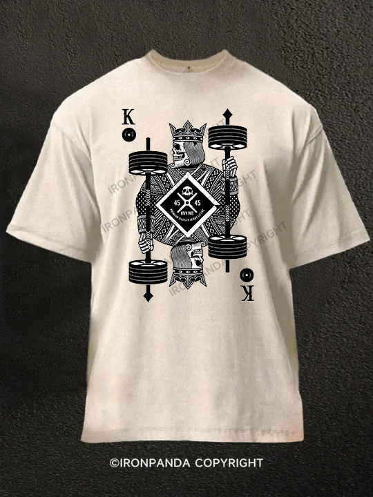 king of heavy Washed Gym Shirt