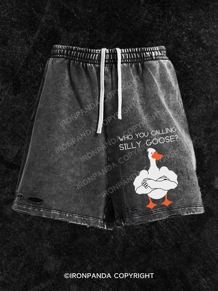 Who you calling Silly Goose Washed Gym Shorts