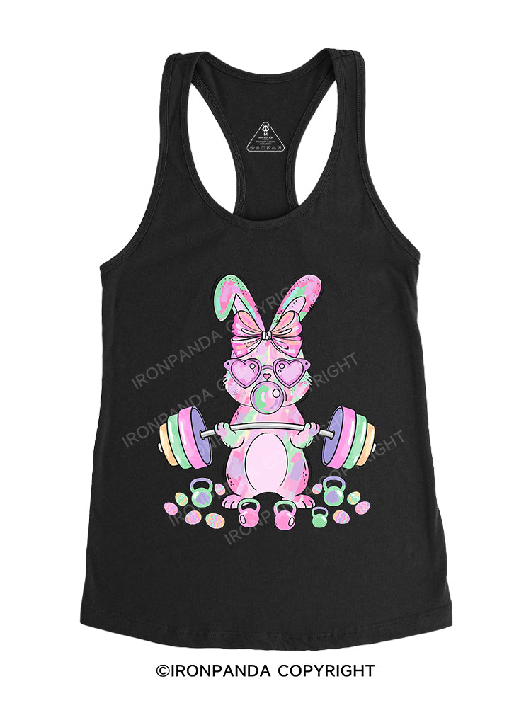 Fit Bunny Easter Gym Racerback Tank