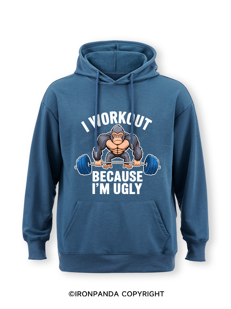 I workout because I'm ugly Classic Gym Hoodie
