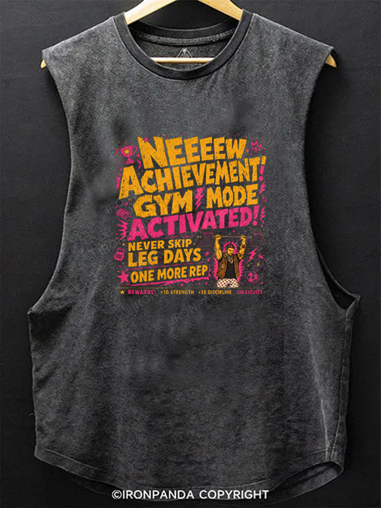 New Achievement Fitness Never Skip Leg Scoop Bottom Cotton Tank