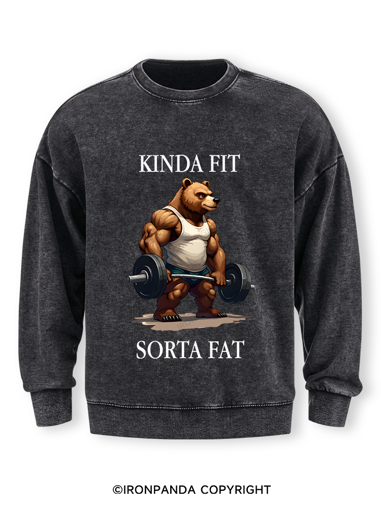 KINDA FIT SORTA FAT MUSCLE BEAR Washed Sweatshirt