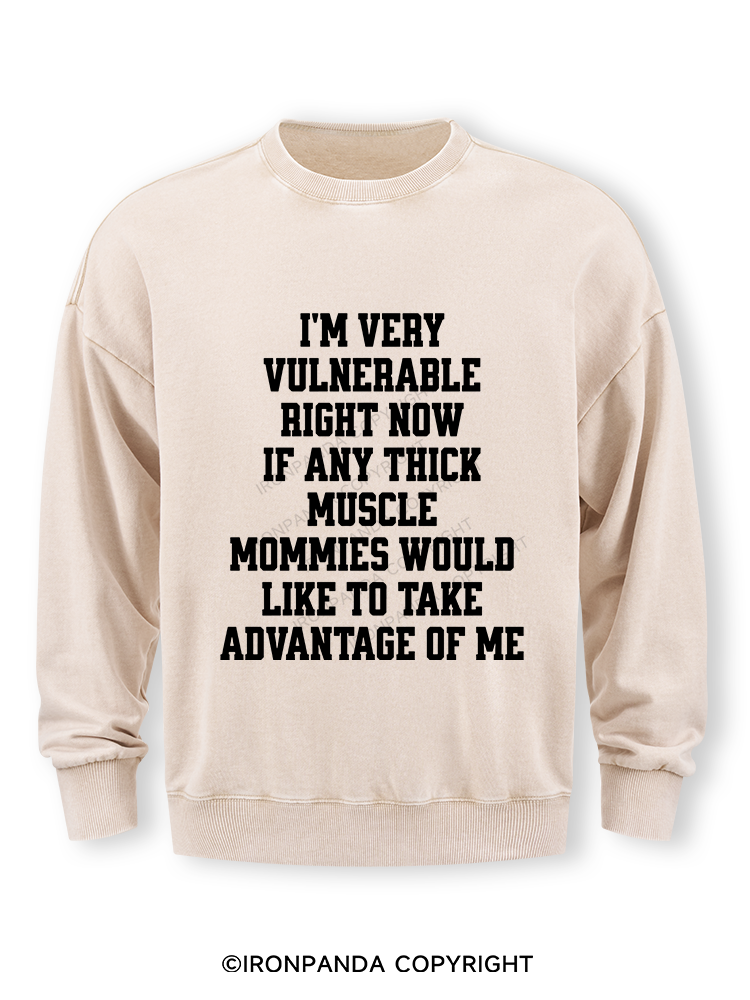 I'm very vulnerable right Washed Sweatshirt
