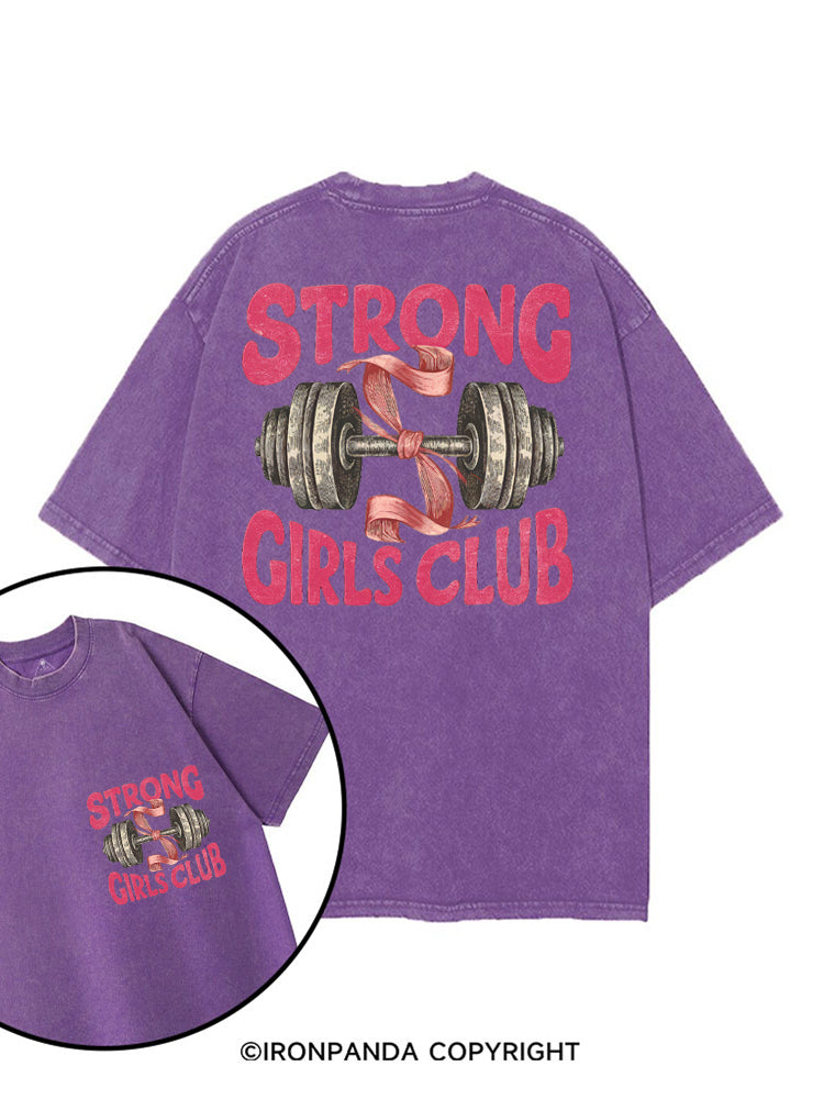 STRONG GIRLS CLUB PINK STYLE printed Gym Shirt