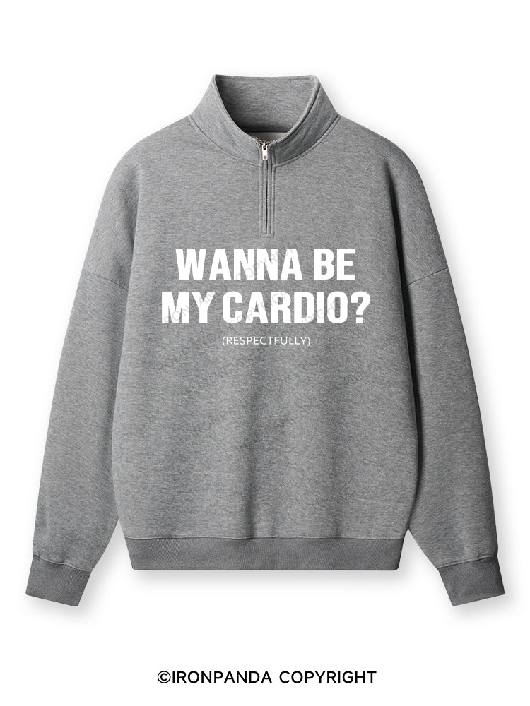Wanna Be My Cardio Quarter-Zip Fleece Sweatshirt