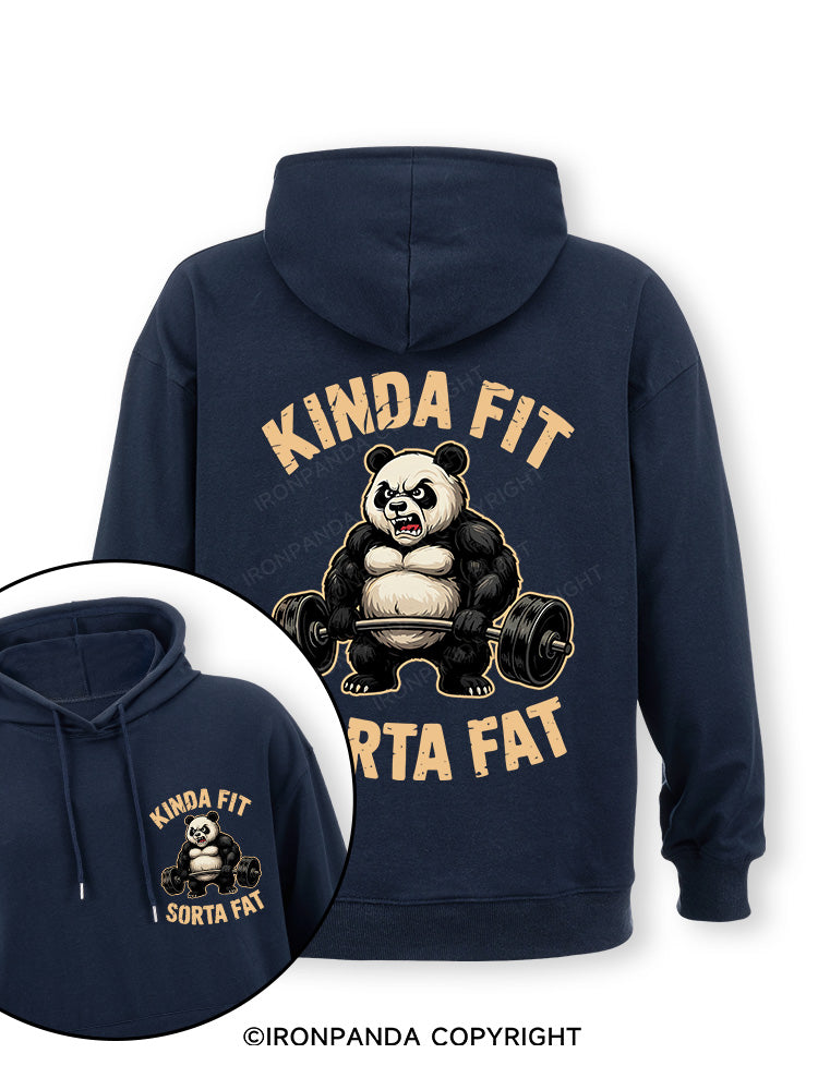 KINDA FIT SORTA FAT PANDA Double-Sided Printed Classic Gym Hoodie