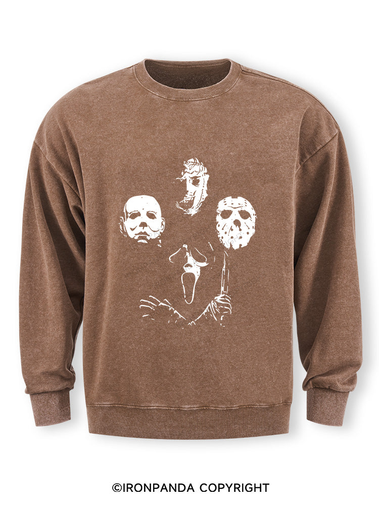 Halloween Fitness Night Washed Sweatshirt