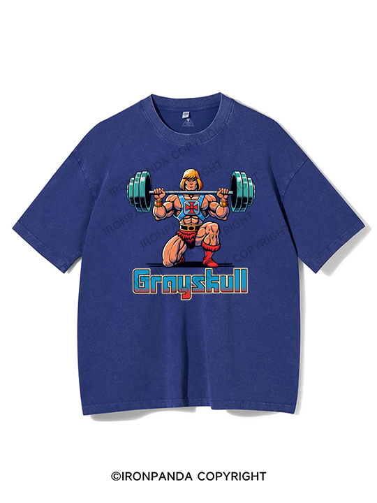 grayskull he man weightliting Washed Gym Shirt
