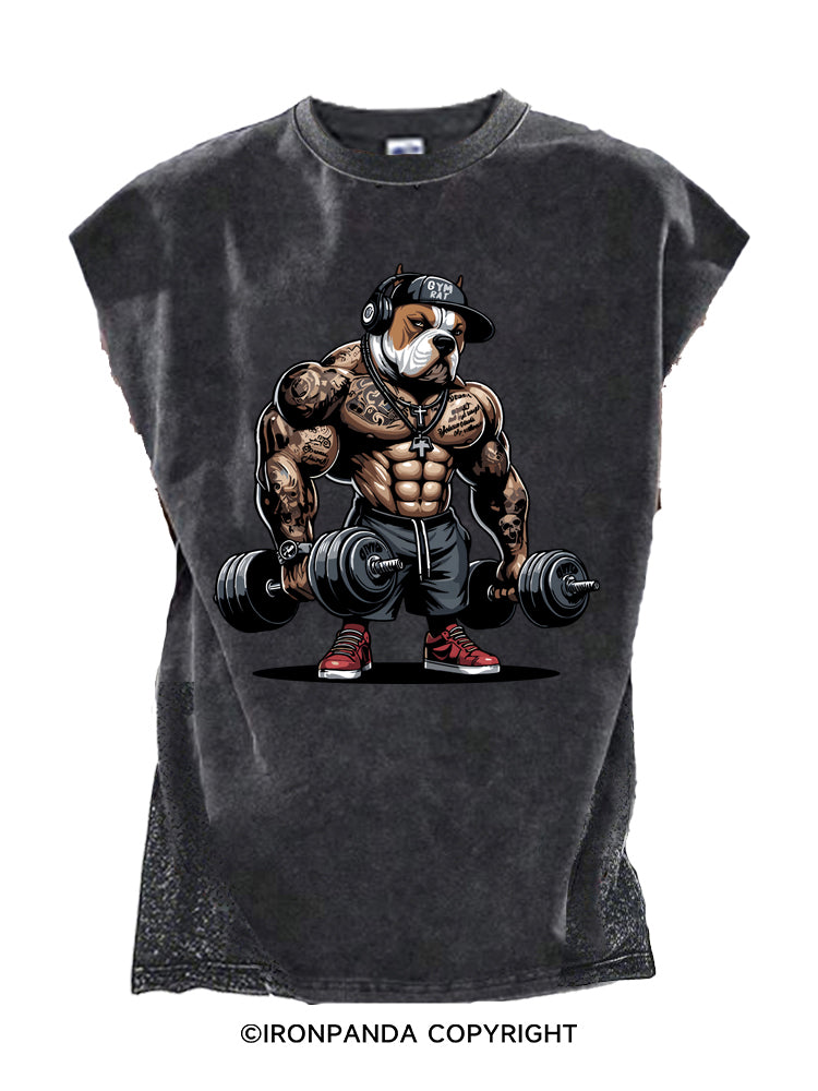 bulldog weightlifting Cut Off Tank