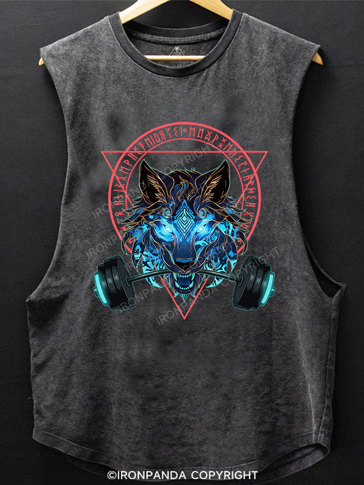 Beastlift Wolf Scoop Bottom Cotton Tank