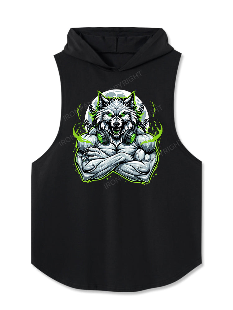Muscle Wolf Hooded Tank