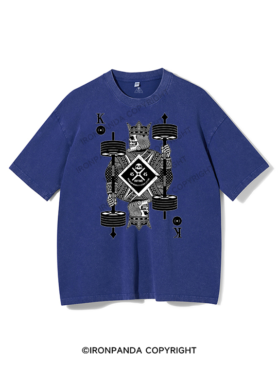 king of heavy Washed Gym Shirt