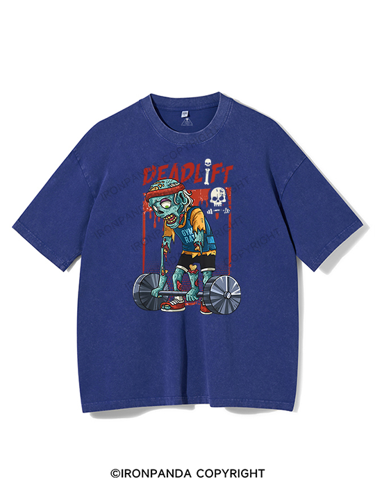 deadlift zombie Washed Gym Shirt