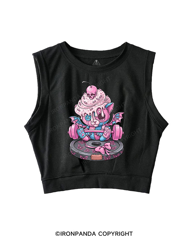 Teddy Deadlift SLEEVELESS CROP TOPS