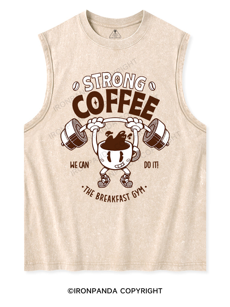 STRONG COFFEE THE BREAKFAST GYM Washed Tank
