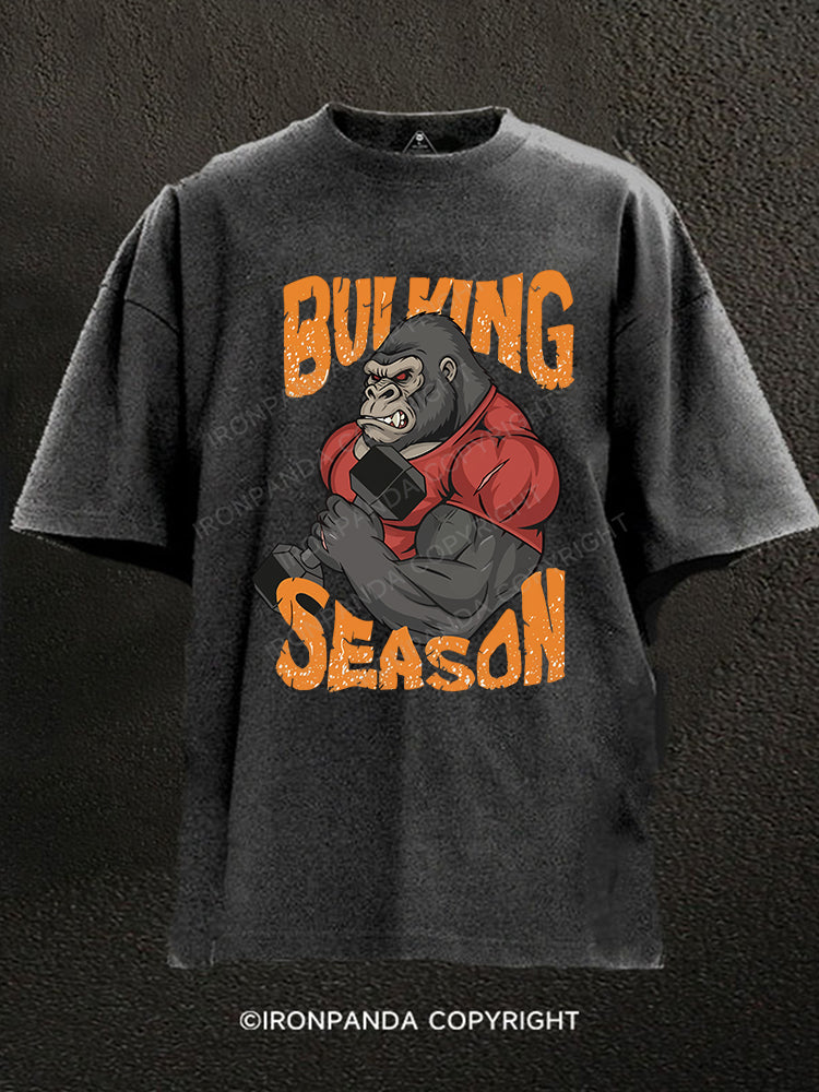 BULKING SEASON Washed Gym Shirt