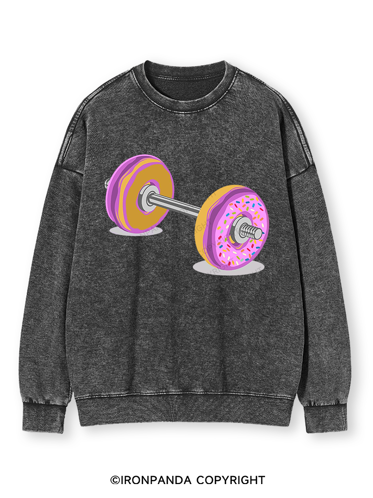 DONUT BARBELL Washed Sweatshirt