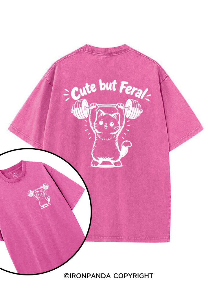 Cute but Feral printed Gym Shirt