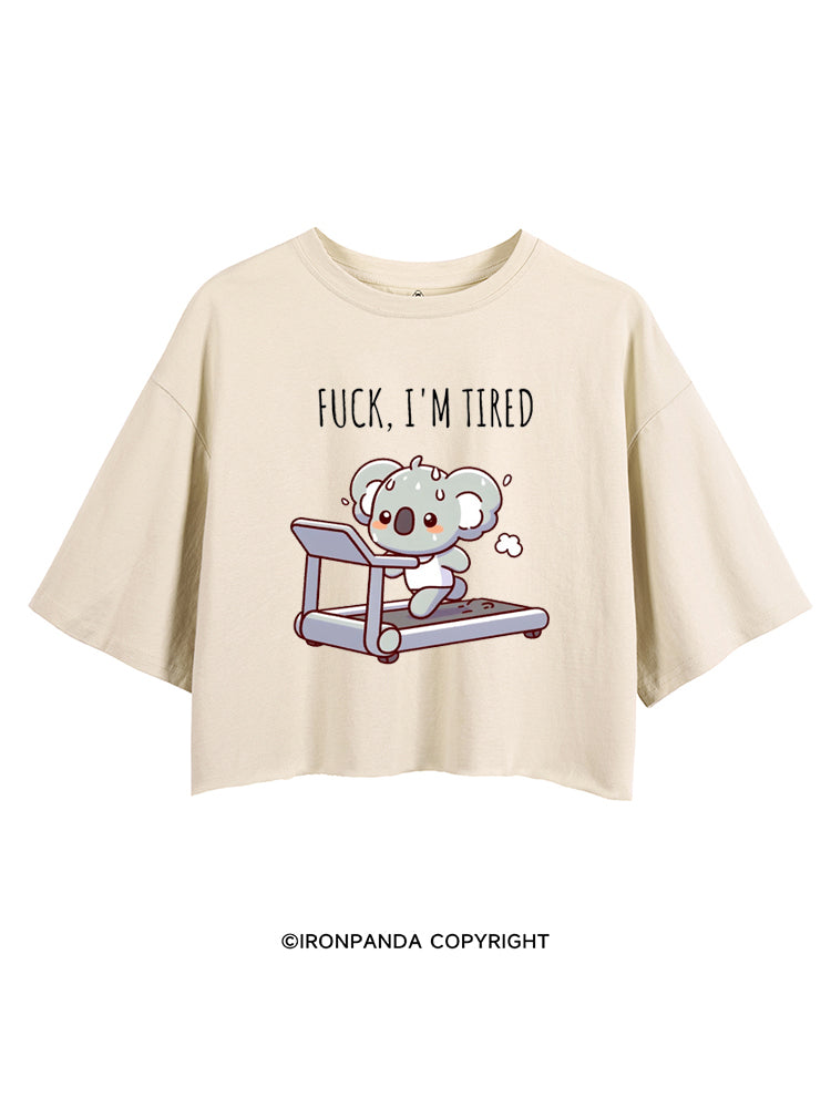 FUCK I'M TIRED CUTE KOALA CROP TOPS