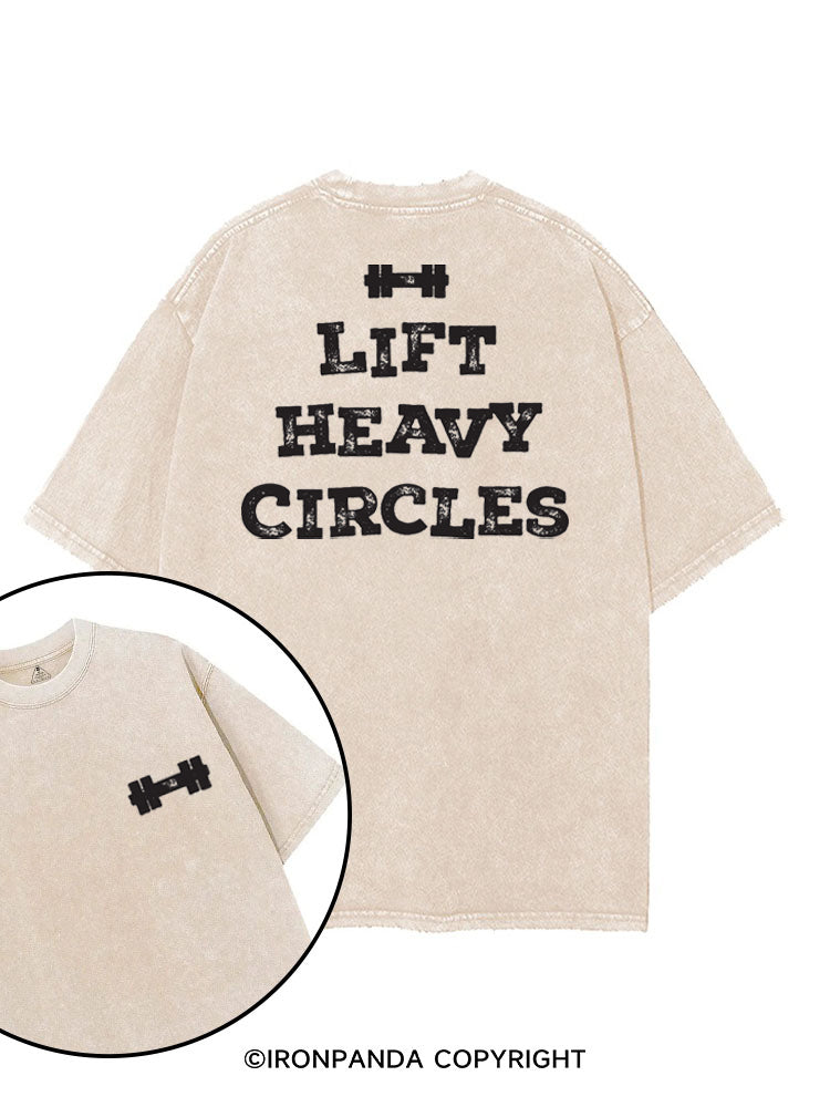 LIFT HEAVY CIRCLES printed Gym Shirt