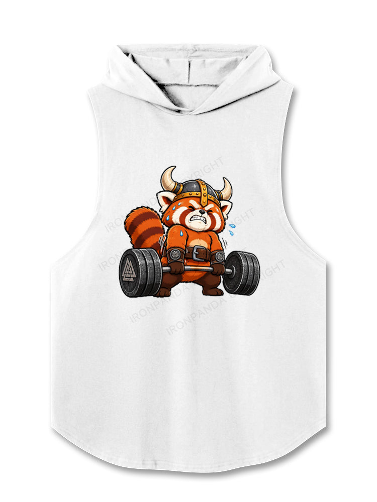 Cute Red Panda Viking Hooded Tank