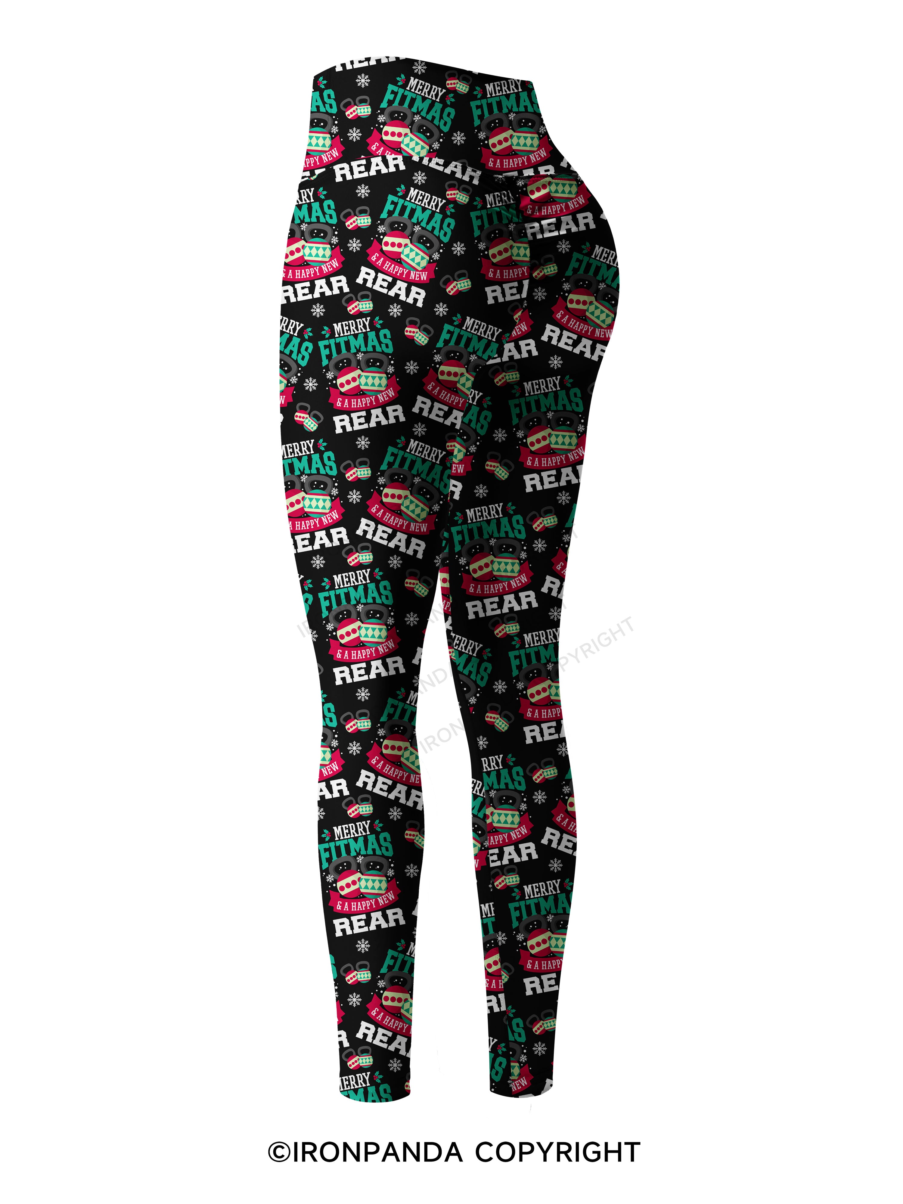 Merry Fitmas Printed Yoga Pants