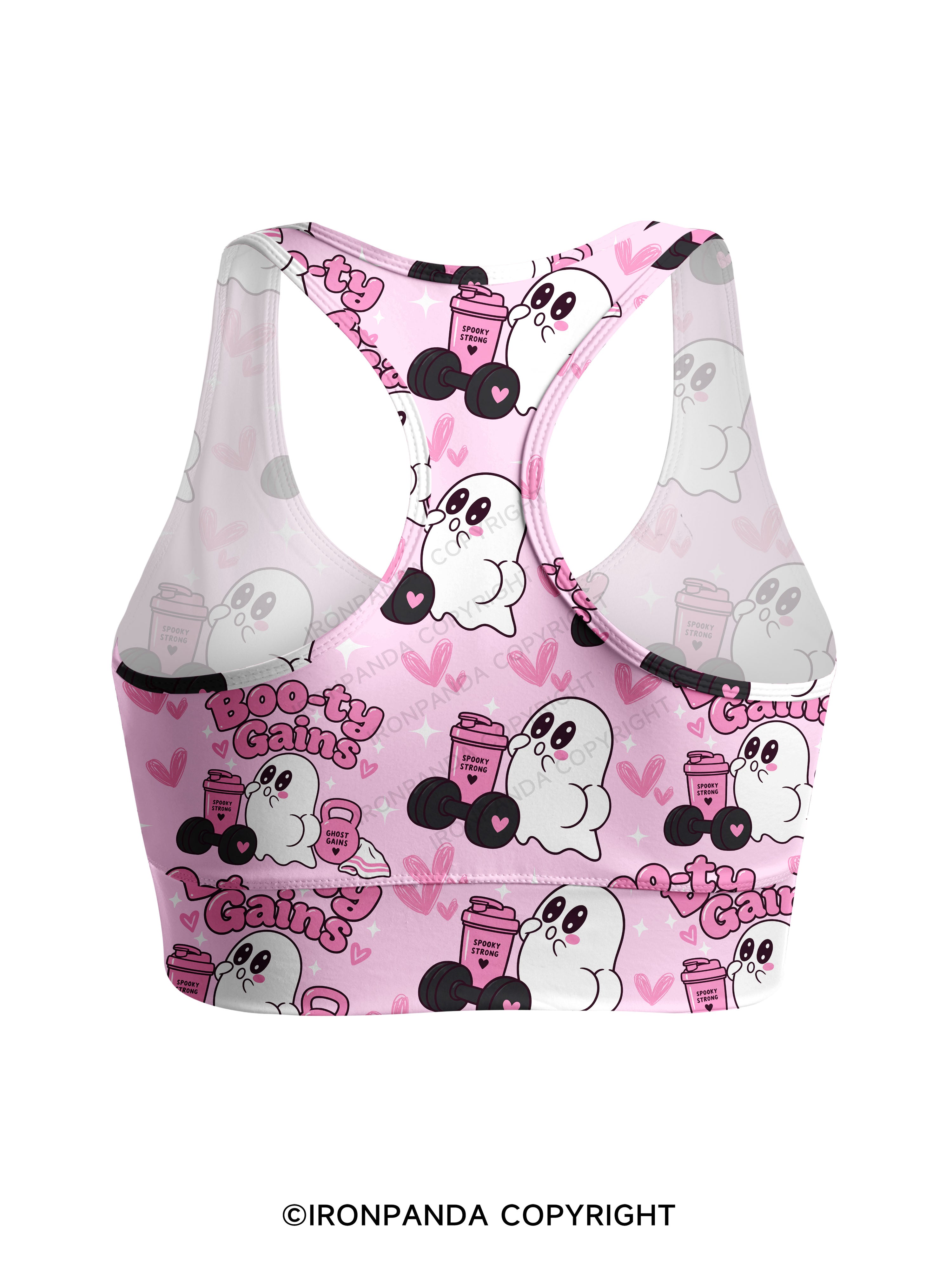 Boo-ty Gains Ghost Racerback Sports Bra