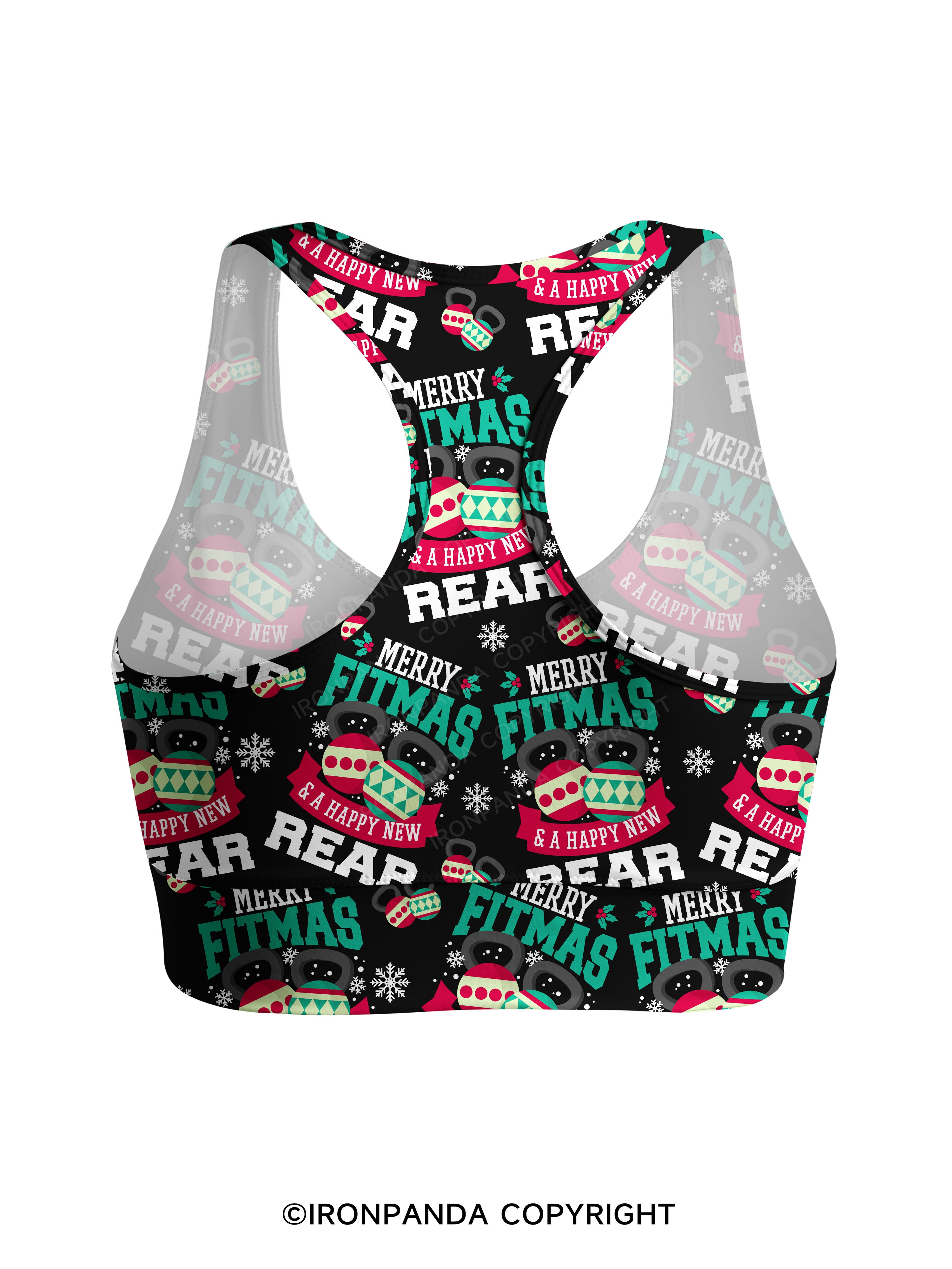 Merry Fitmas Racerback Sports Bra