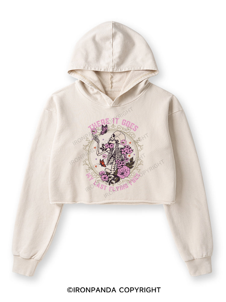 There It Goes My Last Flying Washed Crop Hoodie