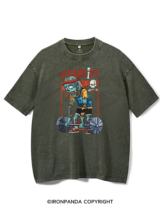 deadlift zombie Washed Gym Shirt