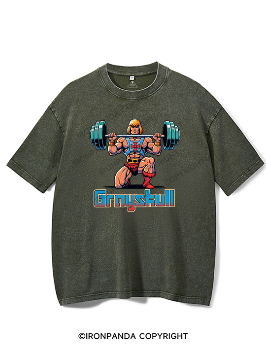 grayskull he man weightliting Washed Gym Shirt