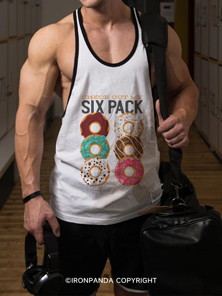 Donut Six Pack Stringer Gym Vest