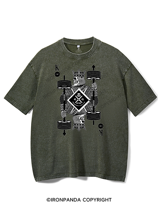 king of heavy Washed Gym Shirt