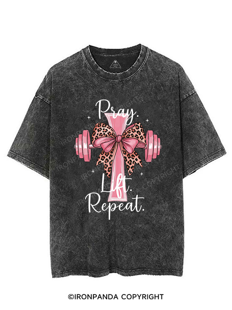 Pray. Lift. Repeat VINTAGE GYM SHIRT