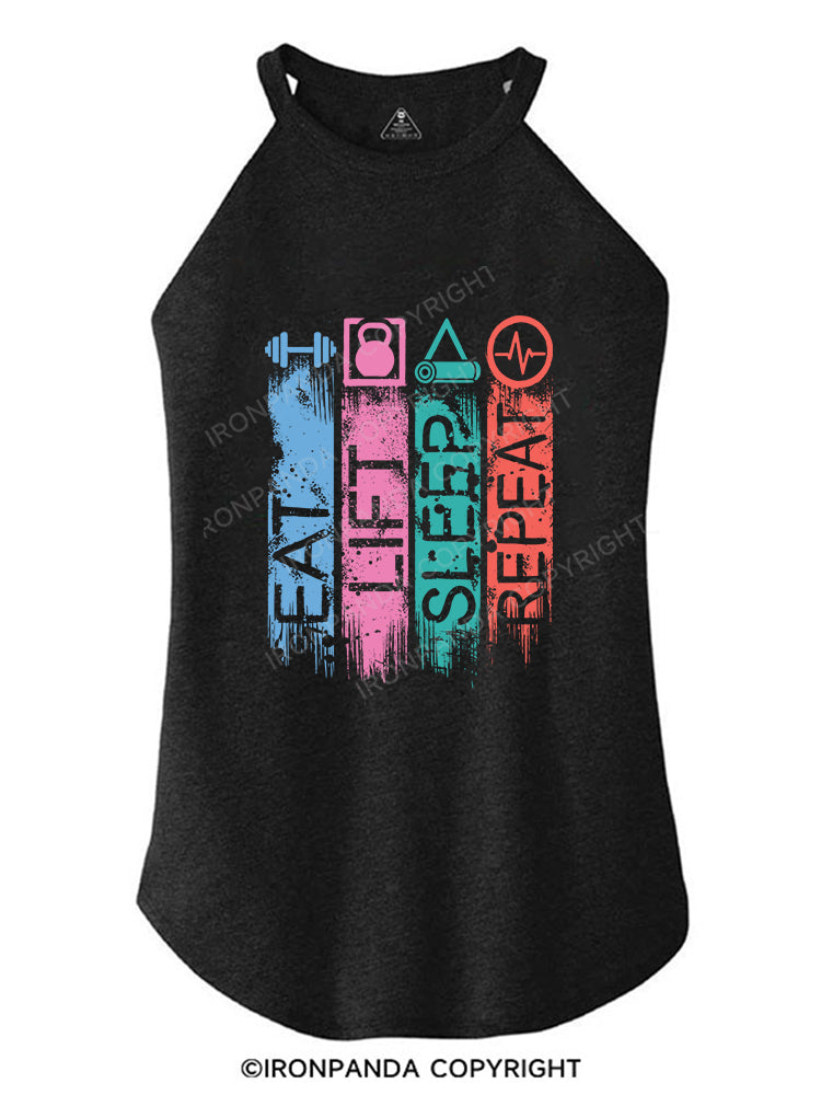 EAT,LIFT,SLEEP,REPEAT ROCKER COTTON TANK