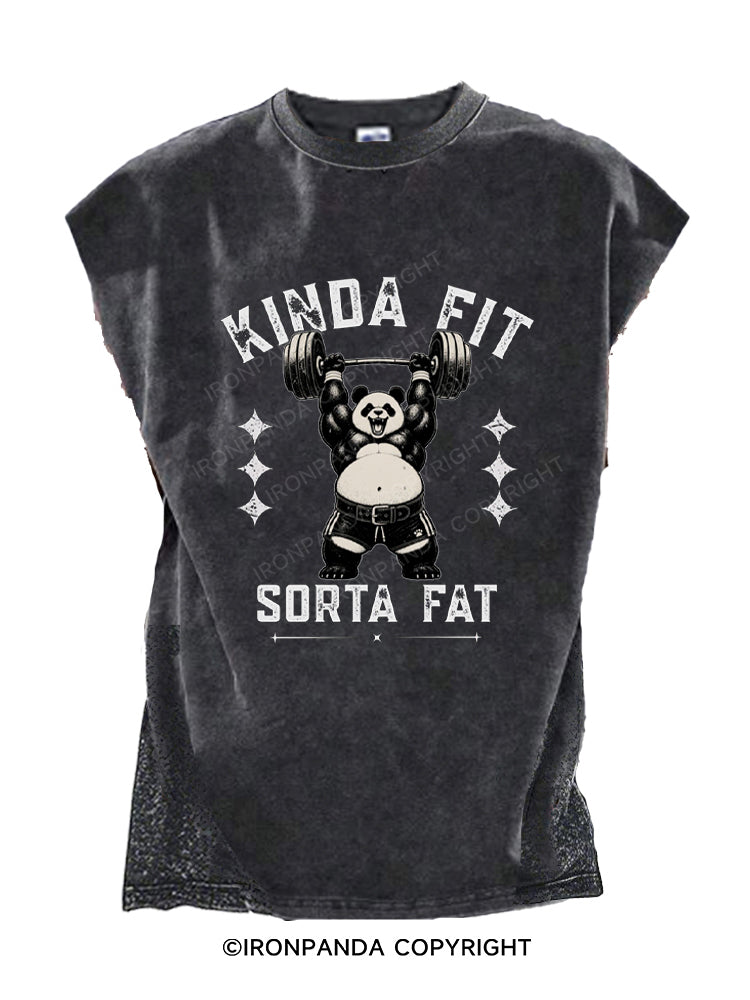 Kinda Fit Sorta Fat Panda Deadlift Cut Off Tank