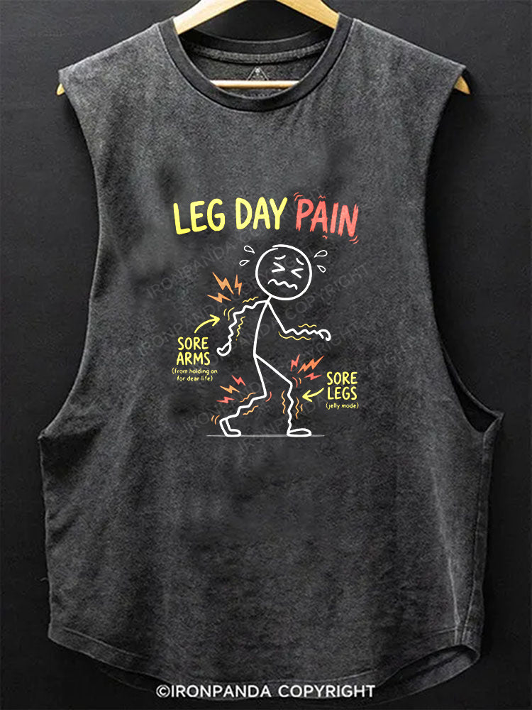 Leg Day Pain The Ultimate Gym Struggle Scoop Bottom Cotton Tank