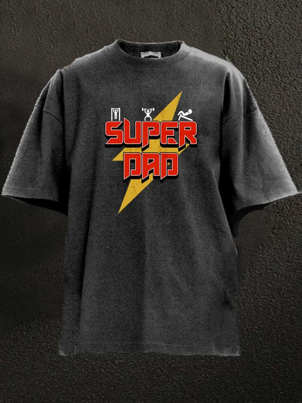 Ironpanda Super Dad Washed Gym Shirt
