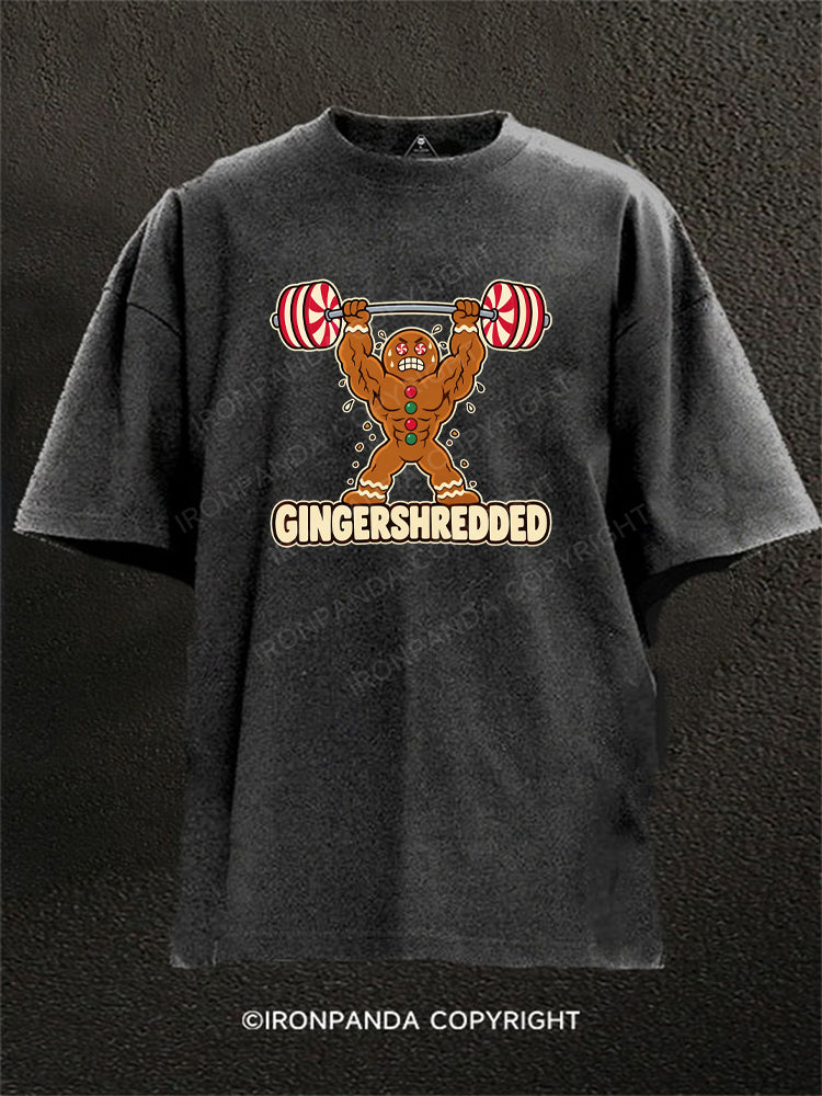 Gingershredded Gym Gingerbread Man Washed Gym Shirt