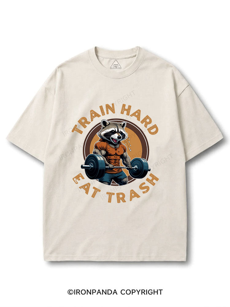 Train hard eat trash raccoon weightlifting COTTON PUMP COVER