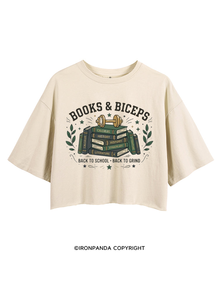 BOOKS & BICEPS BACK TO SCHOOL BACK TO GRIND CROP TOPS