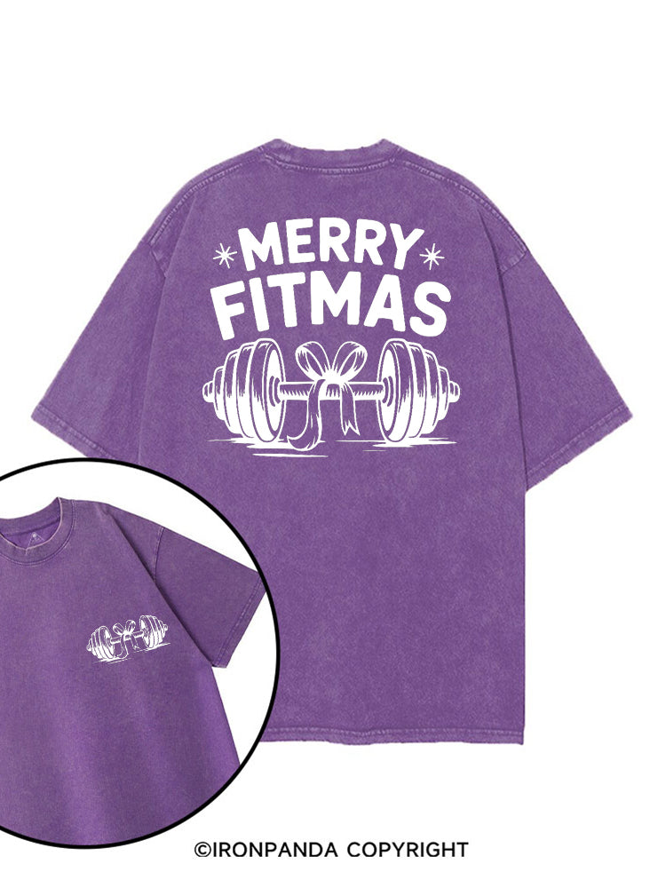 MERRY FITMAS CHRISTMAS STYLE printed Gym Shirt