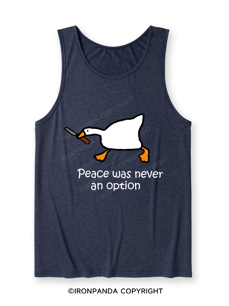 peace was never an option Ultra Soft Heather Tank