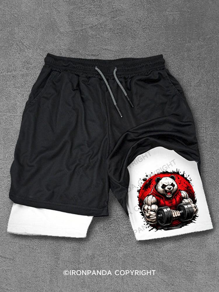 Buff Panda Lifting Weights Performance Training Shorts