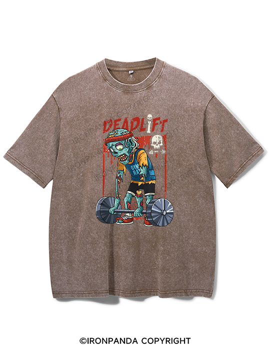 deadlift zombie Washed Gym Shirt
