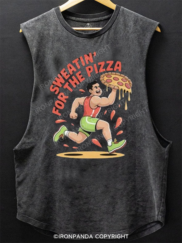 Sweatin For The Pizza Scoop Bottom Cotton Tank
