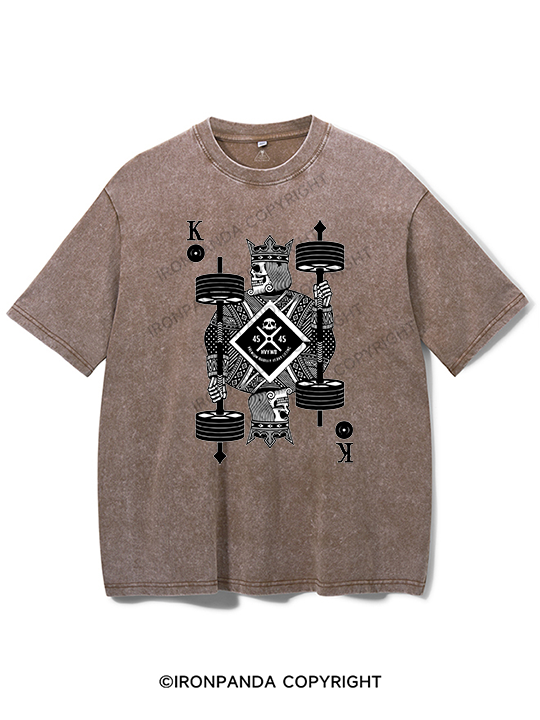 king of heavy Washed Gym Shirt