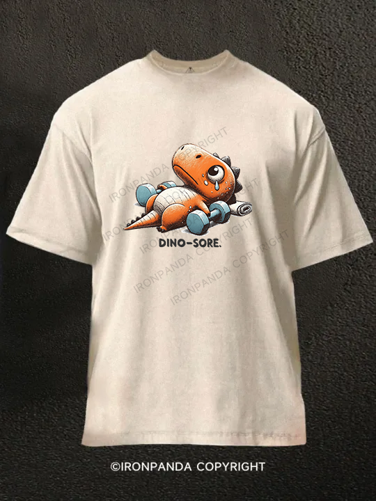 Dino-Sore After Workout Washed Gym Shirt