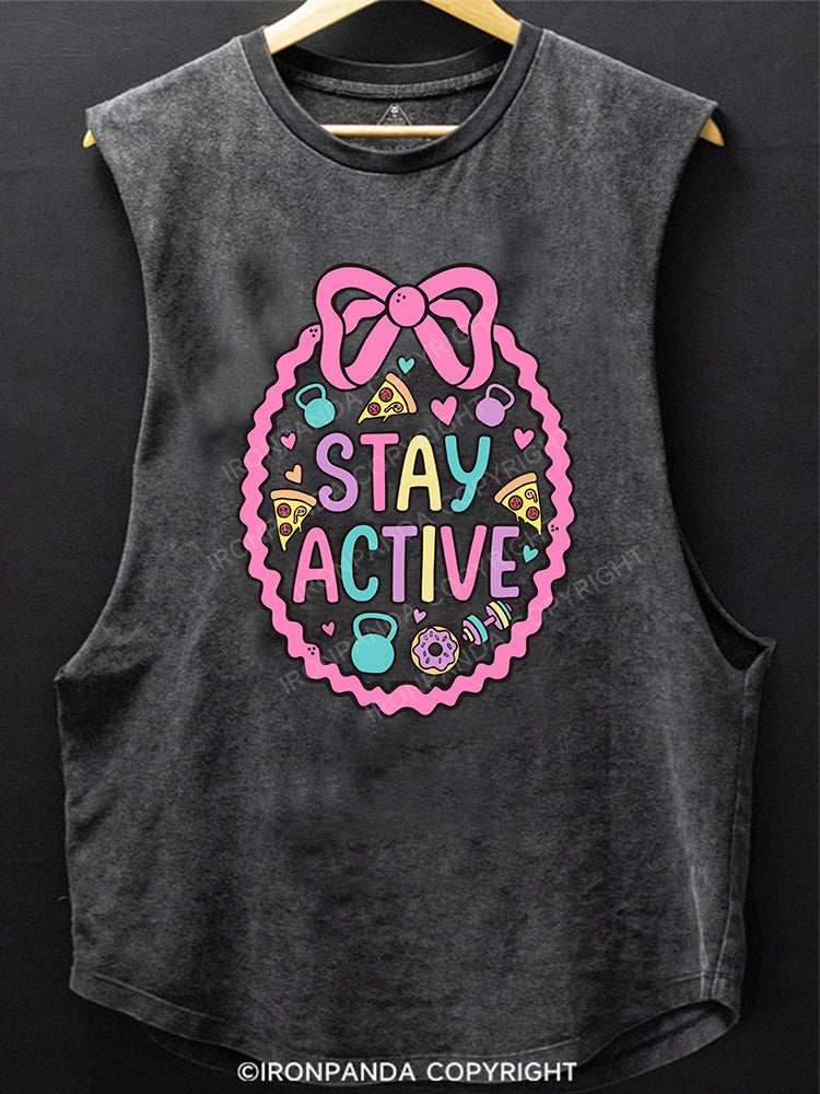 STAY ACTIVE SCOOP BOTTOM COTTON TANK