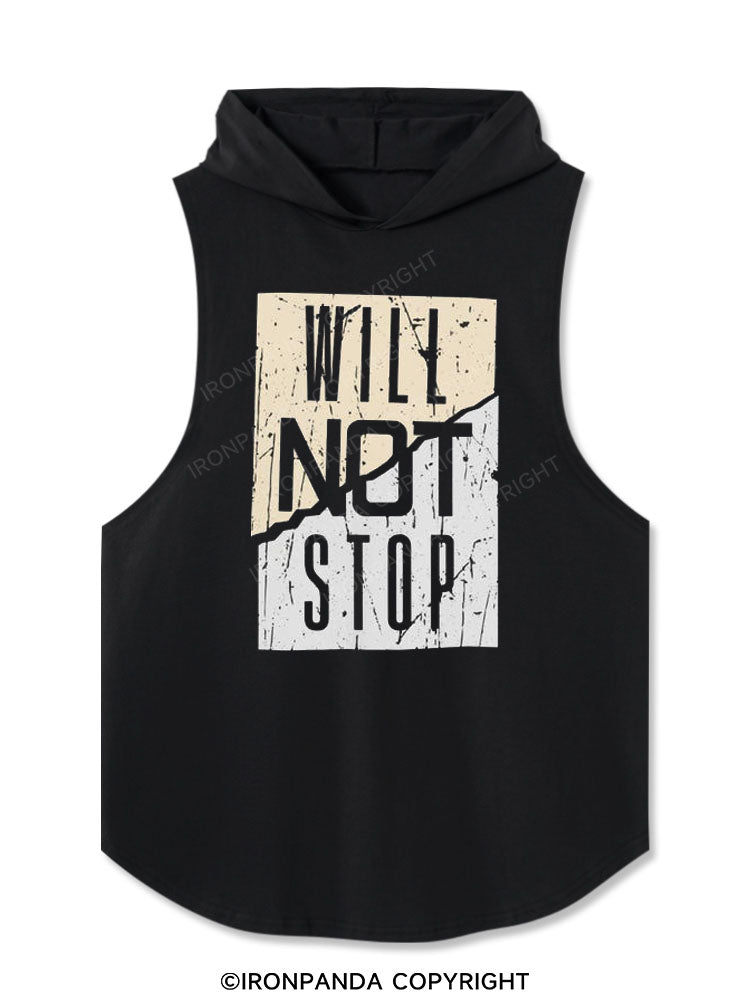 Will Not Stop Washed Hooded Tank